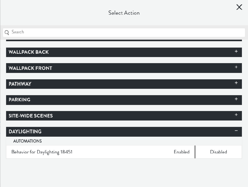 Lightcloud Daylight Device Settings