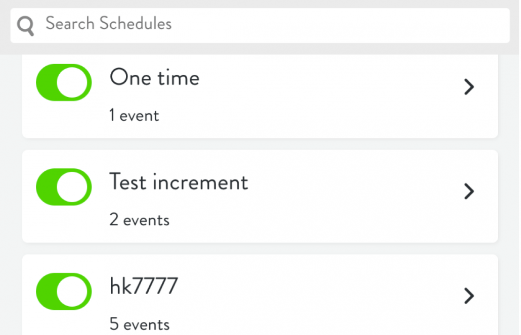 Lightcloud Schedules