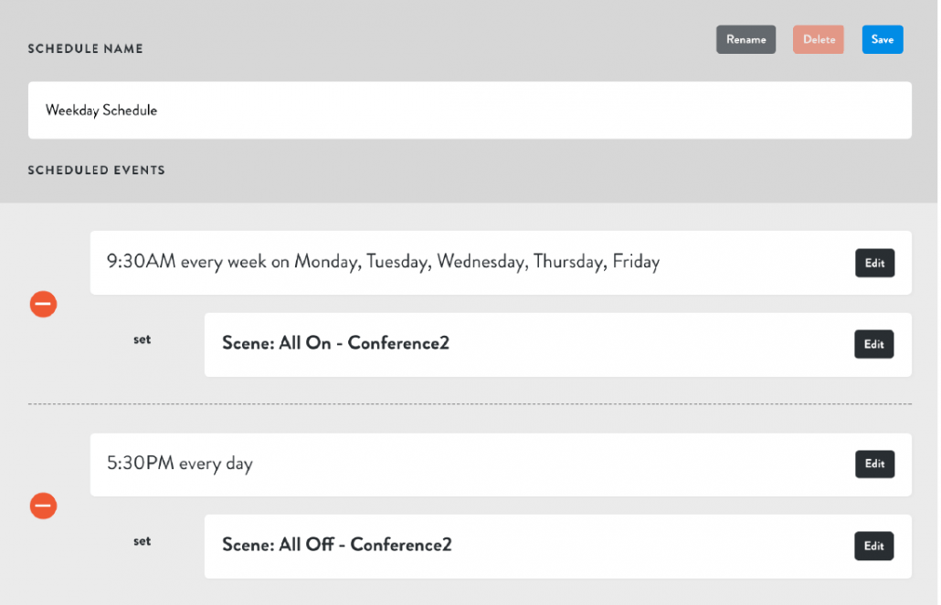 Lightcloud Schedules