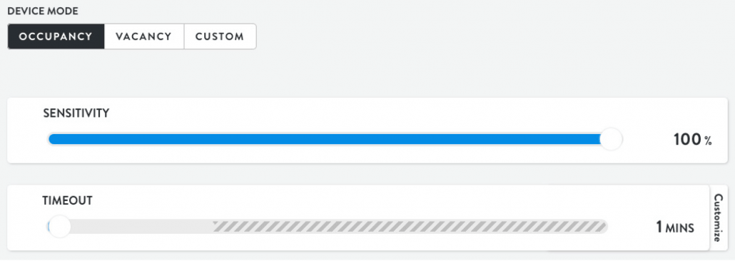 Lightcloud Sensor Settings