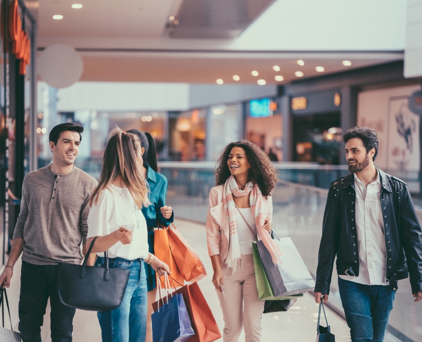 Friends in Mall